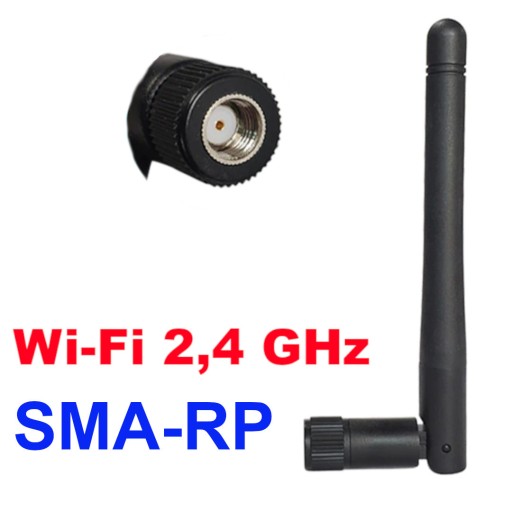 WiFi anténa 2,4GHz 3dBi všesmerová SMA-RP