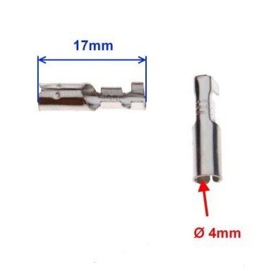 Zásuvka okrúhla 4 mm, 2 ks.