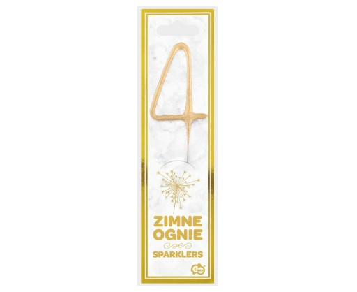 Prskavky číslo 4 - zlaté, 17 cm