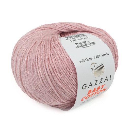 50g Gazzal Baby Cotton 3444 púdrová ružová