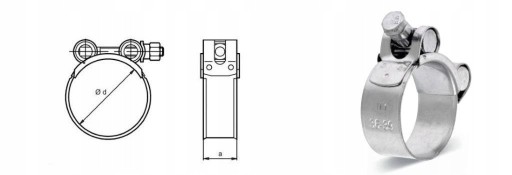 Skrutková svorka GBS W4 42-46 Nerez