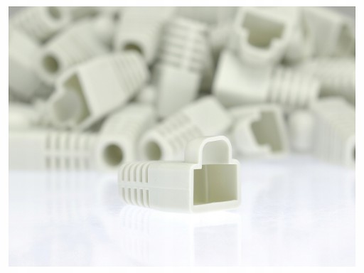 NEKU Gumový kryt na zástrčku RJ45, sivý, 100 ks.