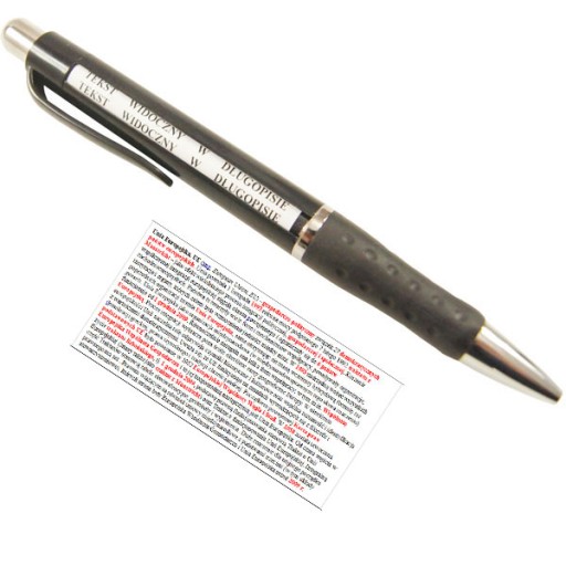 BALLPOINT nerobí poznámky skúška test štúdie skúška, čierna
