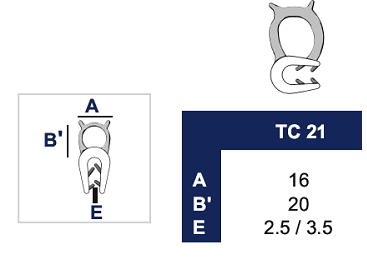 TC21 TESNENIE HRAN PRE HRANU 2,5 MM AŽ 3,5 MM
