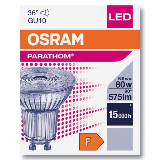 GU10 LED žiarovka 6,9W = 80W 575lm 4000K 36° OSRAM
