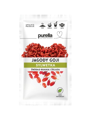 Goji bobule prémiové prírodné sušené ovocie Purella Superfoods 45g