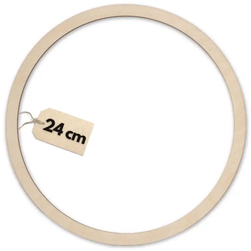 Drevená obruč 24 cm, leštená, na lapač snov, kruh, kruh, základ makramé
