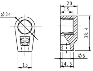 Kryt 14 mm keramický (805, 811, 813)