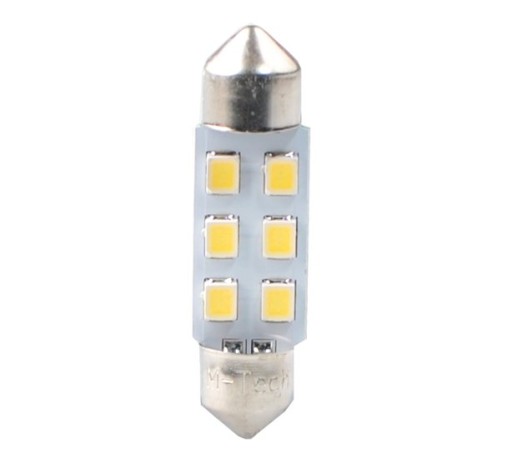 LED C5W 36mm M-Tech 6xSMD2835 studená biela