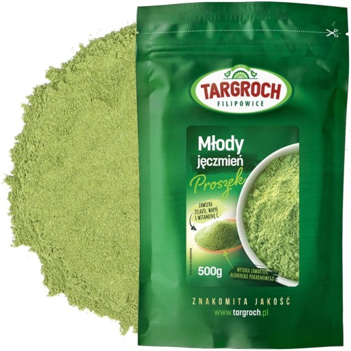 Poľský mladý zelený jačmeň v prášku vysokej kvality 0,5 kg 500 g CIEĽ