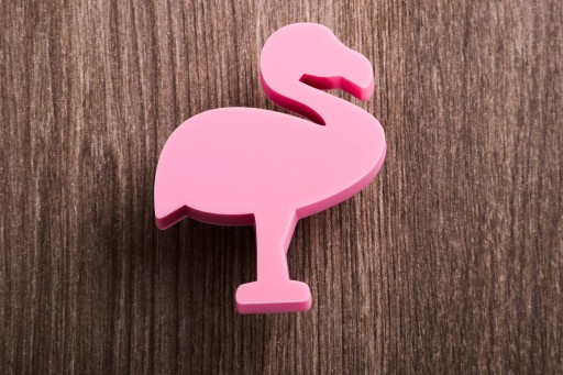 Gombík na detský nábytok RUBBER PINK FLAMING GTV