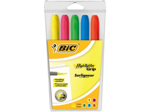 FLUORESCENTNÝ Zvýrazňovač TXTU BIC Zvýrazňovač 5 ks MIX FARBA