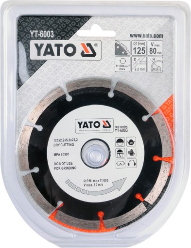 DIAMANTOVÝ REZNÝ KOTOUČ NA KAMEŇ 125MM YT-6003