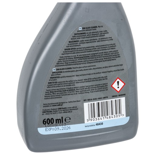 CX-80 Cleaner Čistič skla 600ml