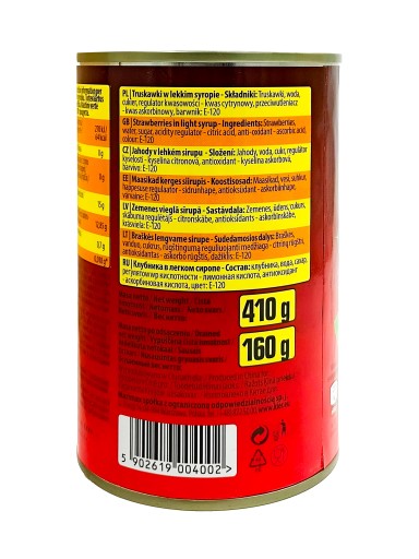 Jahody V SIRUPE LIGHT 410g KONZERVY SRDCE