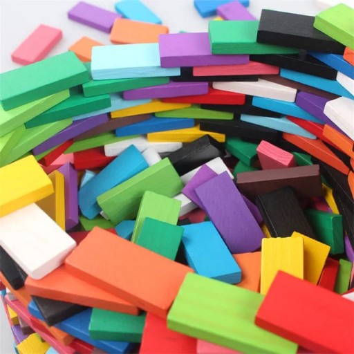 DOMINO drevené vyklápacie bloky 120 KS