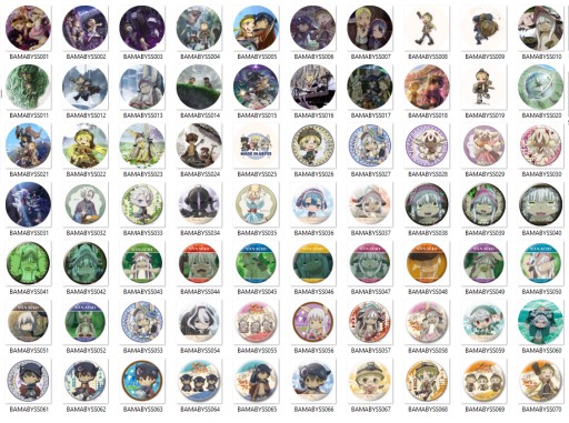 Manga Anime Made in Abyss Pins VEĽKÝ VÝBER