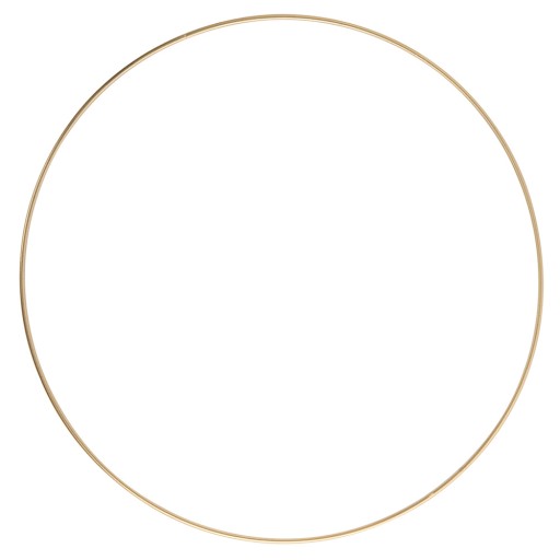 Kovový kruhový okraj pre lapač snov zlatý 30 cm