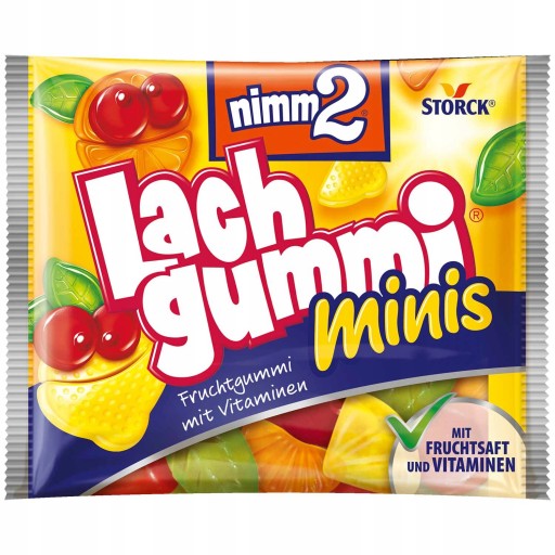 Śmiejżelki Mini Nimm2 Lach Gummi Fruit Jelly 20 ks 210g DE