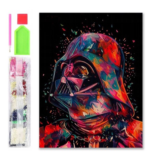 783691 DIAMANTOVÁ MOZAIKA 40x30 STAR WARS LORD VADER