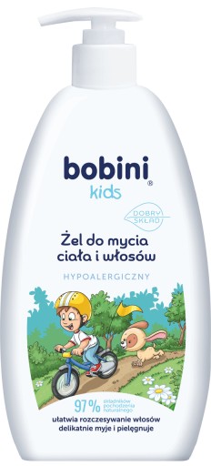 bobini Kids Hypoalergénny gél na umývanie tela a vlasov 500 ml