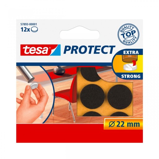 TESA Plstené podložky 22mm 57893 hnedé