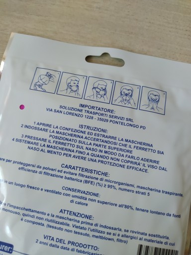 LCLEADER FFP2 CE ochranná maska fuchsiová 1 ks