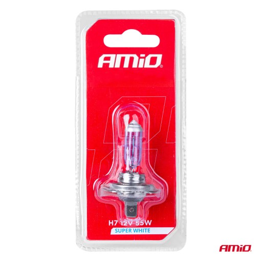 AMiO HALOGÉNOVÁ ŽIAROVKA H7 12V 55W SUPER BIELA VIAC SVETLA