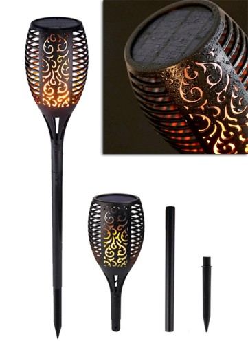 ZÁHRADNÁ LAMPA SOLARNÁ FARÁĽKA AKO PLAMEŇ A OHEŇ