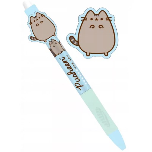 Automaticky zmazateľné guľôčkové pero s ergonomickým úchopom PUSHEEN the cat