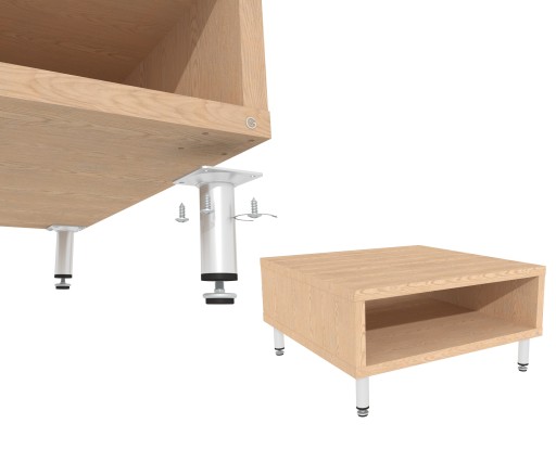 Nohy 15 cm, nábytkové nožičky na komody, skrinky, chróm, nastaviteľné skrutkami