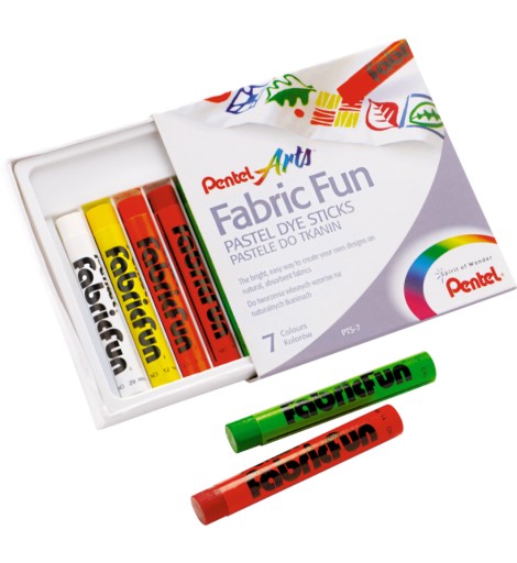 Pastelky na maľovanie látok 7 farieb Pentel