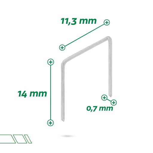 Čalúnnické sponky pre Takera Type 53 14mm 1000 ks