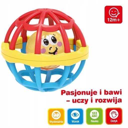 Mäkká loptička s hrkálkou Askato Ball