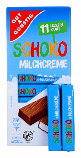 Mliečne tyčinky v čokoláde G&G 11 ks DE