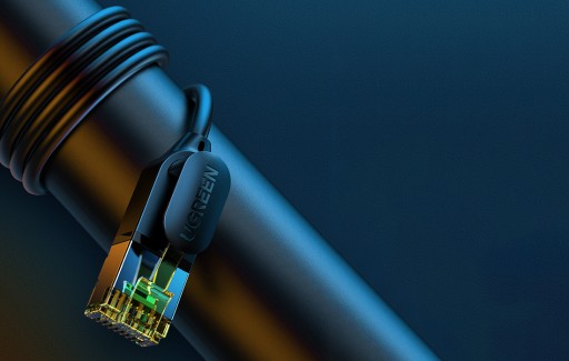 Sieťový kábel UGREEN NW149, Ethernet RJ45, Cat.7, F/FTP, 3 m (čierny)