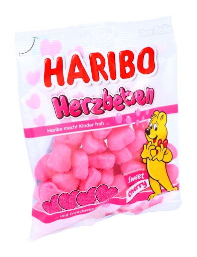 HARIBO ovocné marshmallows čerešňové srdce 160g DE