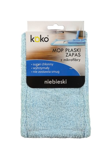 Mop z mikrovlákna, plochý, modrý