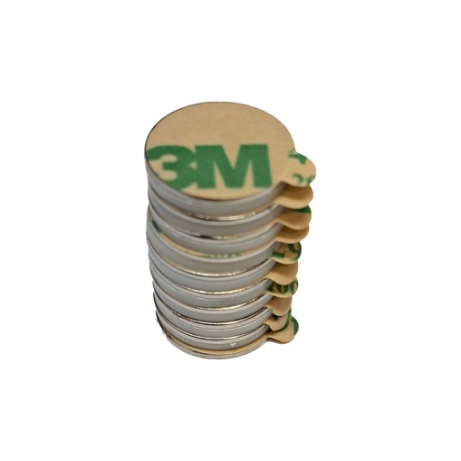 Neodymový magnet 15x1 mm valcový s 3M lepiacou páskou Strong