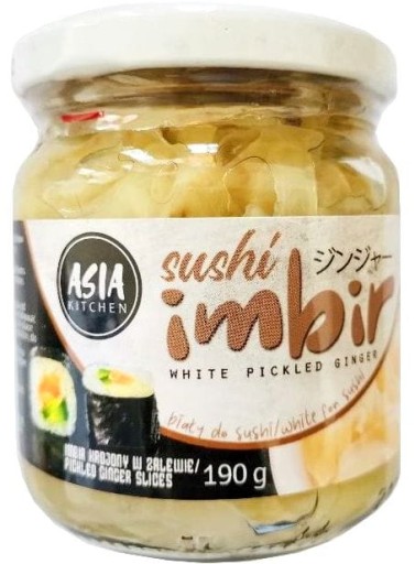 Nakladaný biely zázvor na sushi v dóze 190g