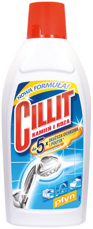 Silný CILLIT Tekutý prípravok na hrdzu a vodný kameň do kúpeľní a usadenín Efektívny 450 ml