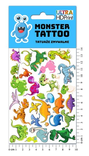 UMÝVAJÚCE DOČASNÉ TETOVANIE PRE DETI DETI DINOSAURY ORIGINÁLNE DIZAJNY