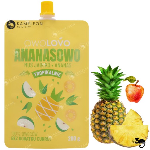 OWOLOVO MUS 100% OVOCIE PREMIUM TROPICAL mix príchutí 200g x 4ks 0,8KG