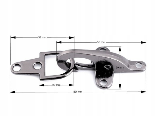 Ozdobná homárska spona 30x80mm / MOSADZ