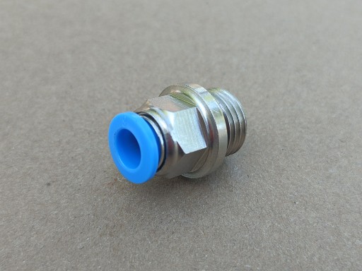 Priamy zásuvný pneumatický konektor fi 6mm závit 1/4
