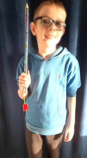 Ceruzka veľká 37cm Giant + guma + strúhadlo, strúhadlo modré