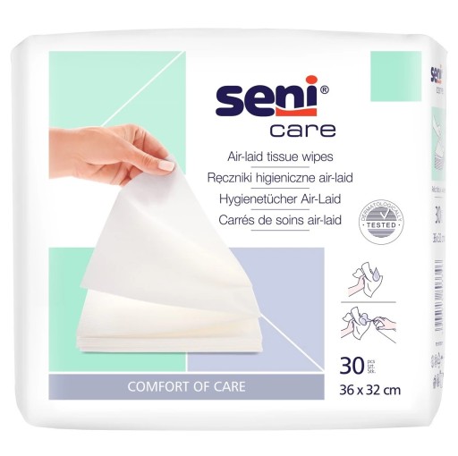 SENI CARE vzduchom kladené hygienické utierky 30 ks.