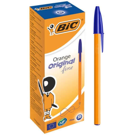 ORANŽOVÝ ORIGINÁL BALLPOINT Modrý - 1 kus BIC