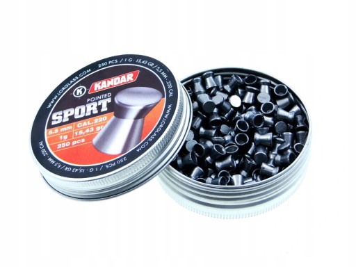 Guľôčky do vzduchovej pištole špicaté 1 gram kal 5,5 mm 250 kusov