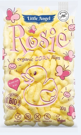 Kukuričné lupienky Rosie's od 7 mesiacov GILFREE. BIO 30 g